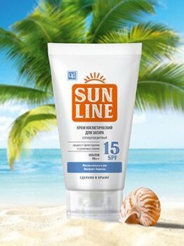 Крем косметический «Sunline» - Для загара SPF15